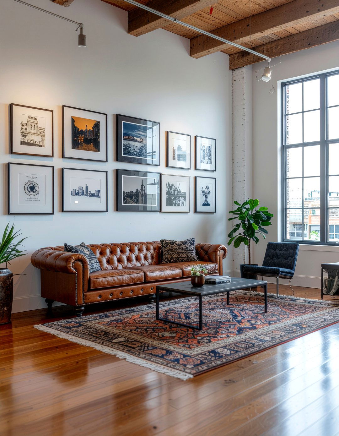 Gallery Wall Living Room - 30 warehouse living room ideas