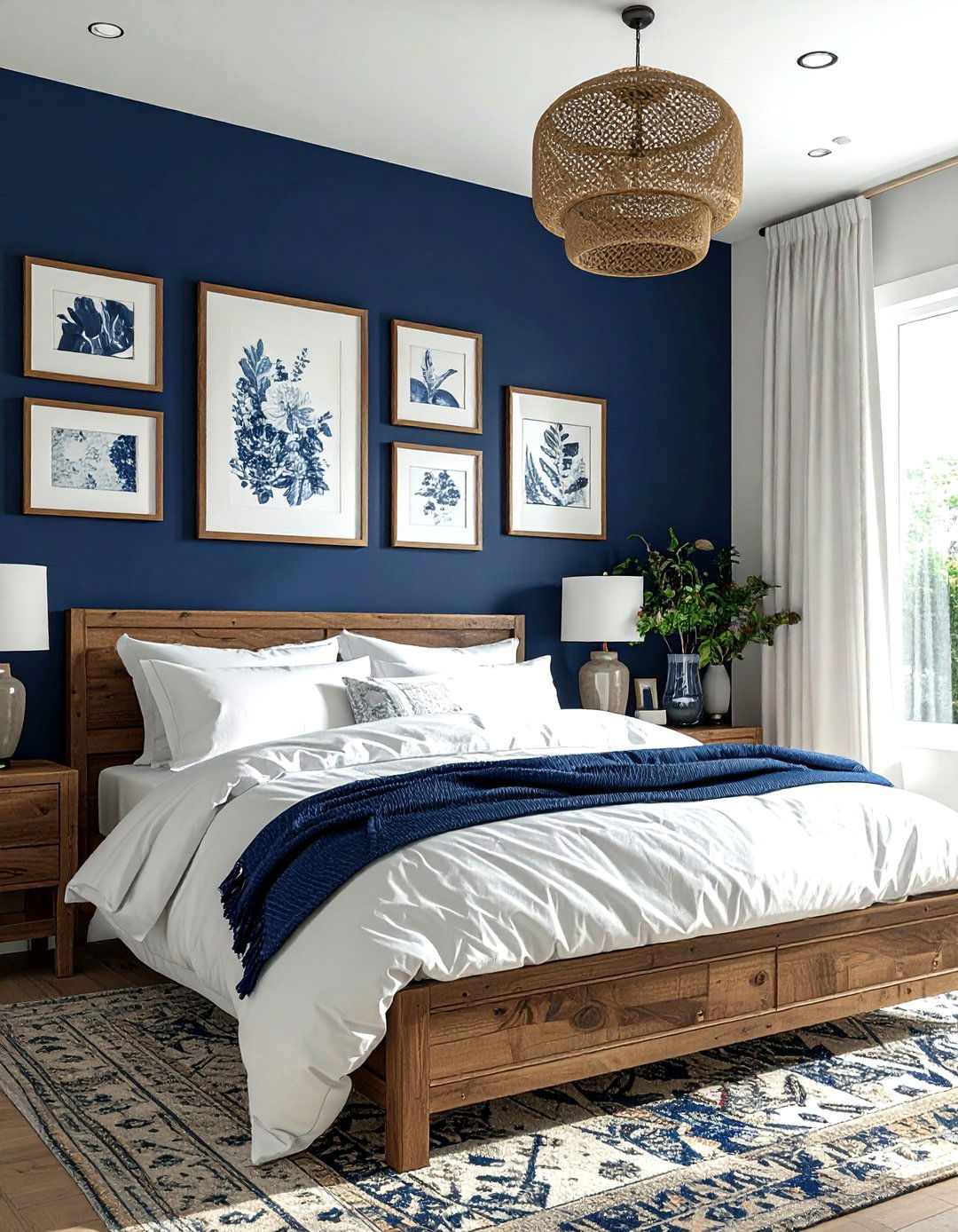 Gallery Wall Navy Bedroom - 30 bohemian navy bedroom ideas