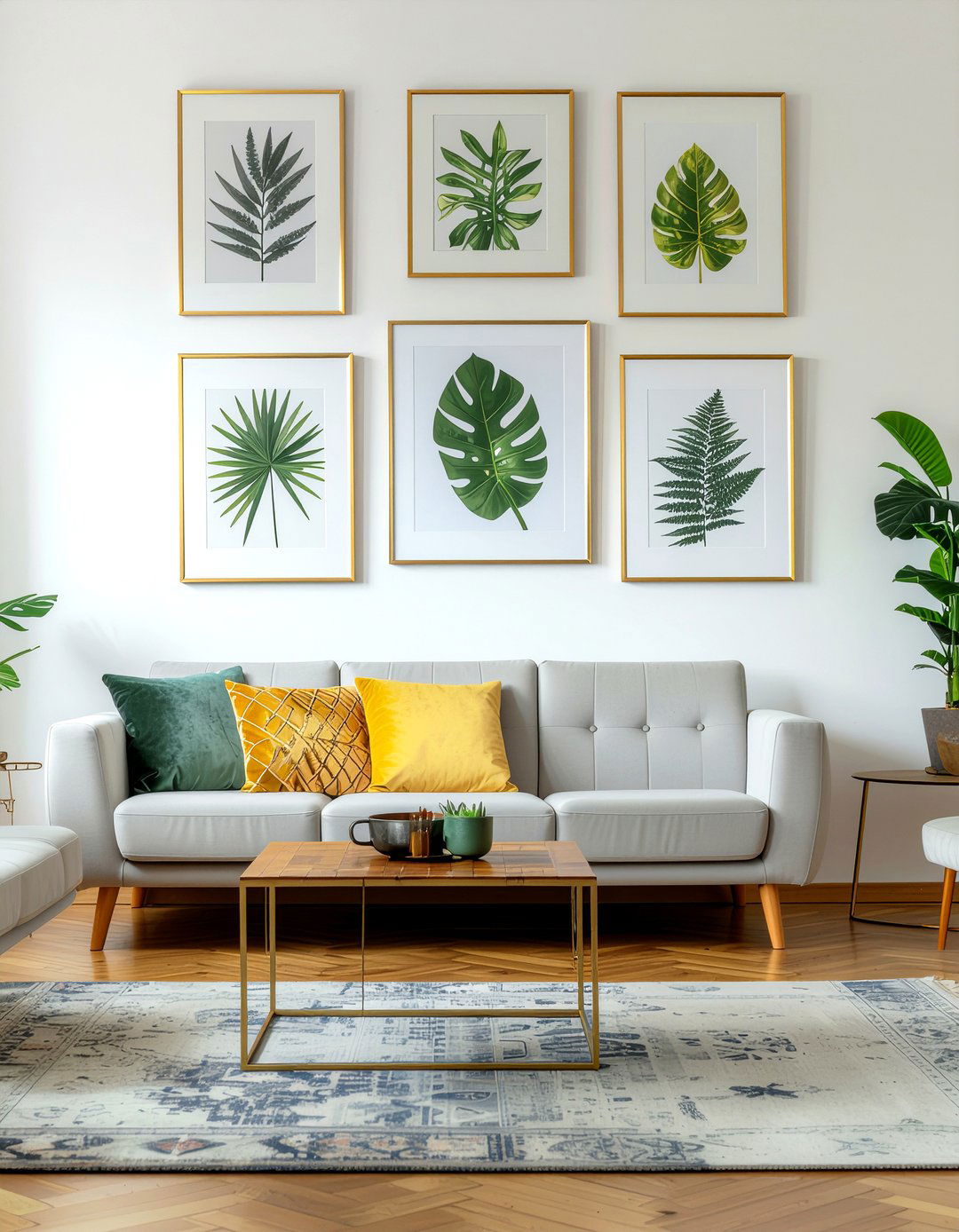 Gallery wall - 30 feminine living room ideas