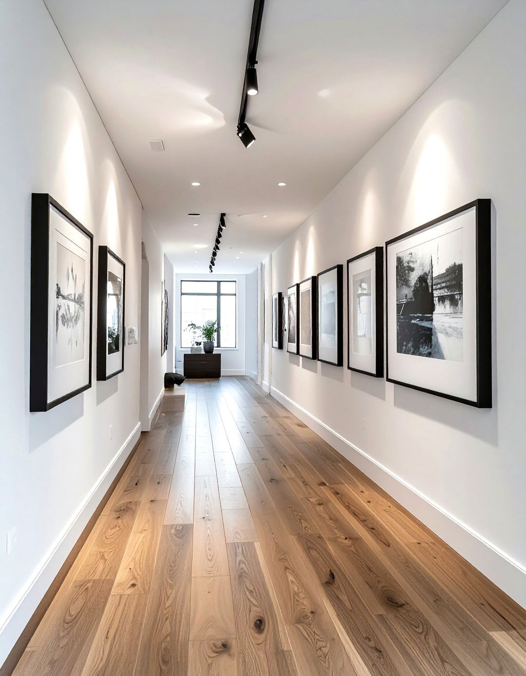 Gallery wall - 30 long hallway ideas