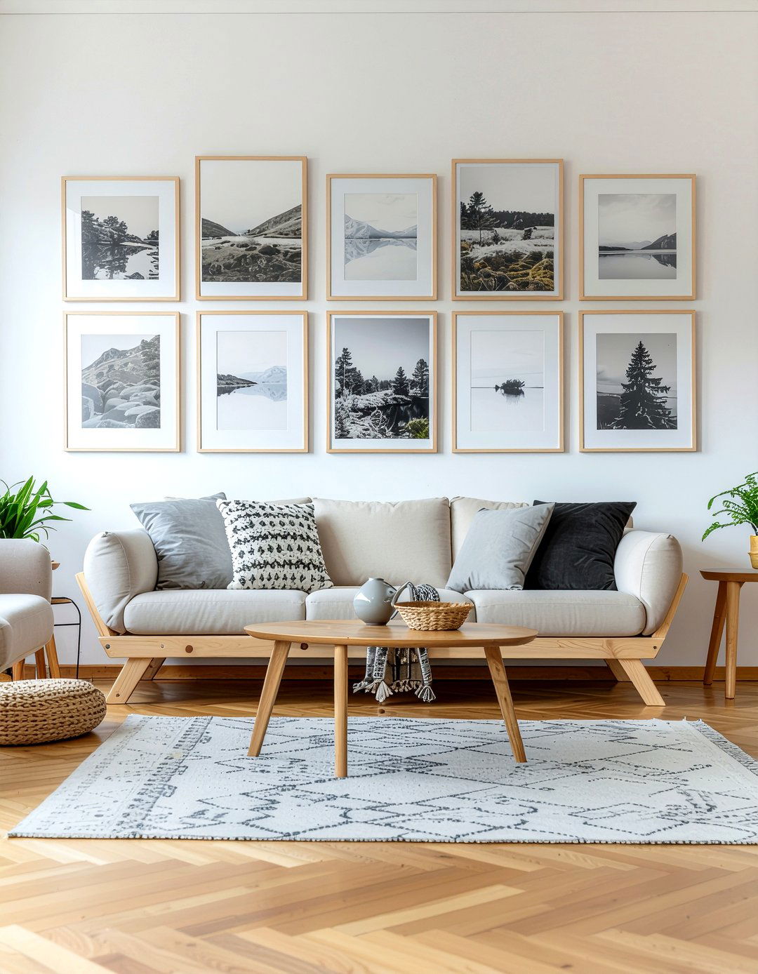 Gallery wall - 30 Norwegian living room ideas