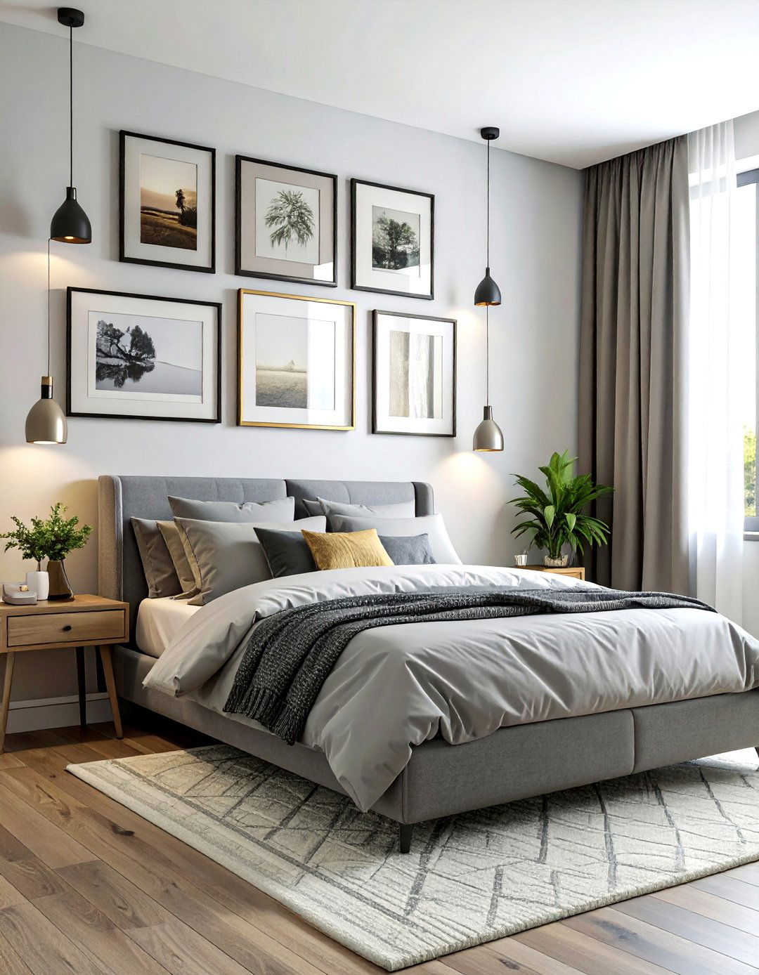 Gallery wall bedroom - 30 young adult bedroom ideas