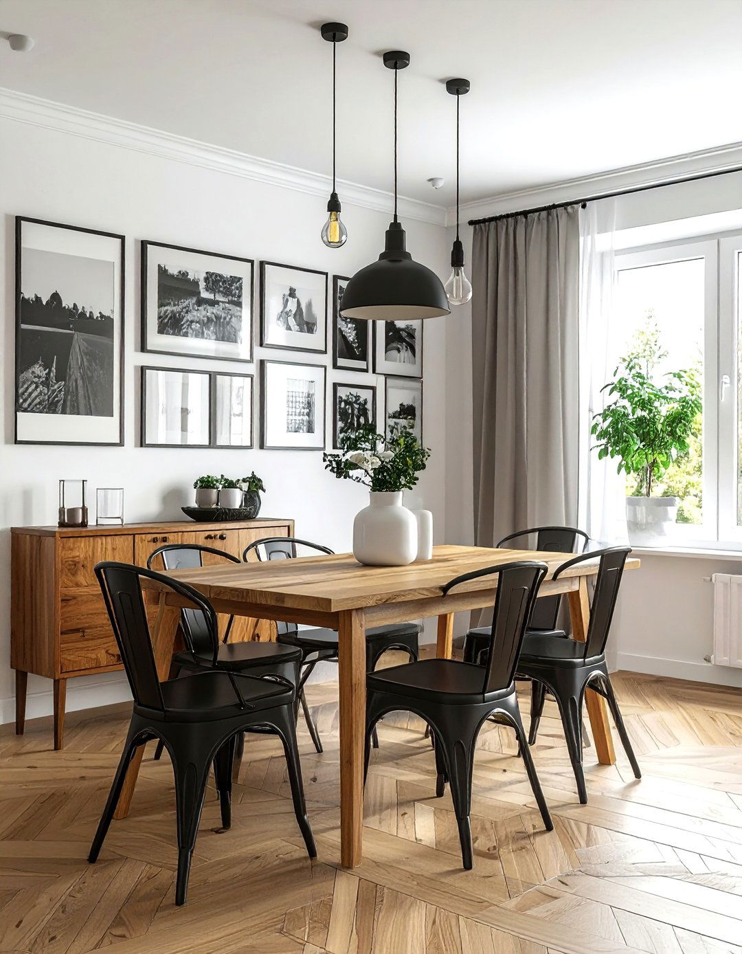 Gallery wall dining room - 30 dining room family gathering ideas