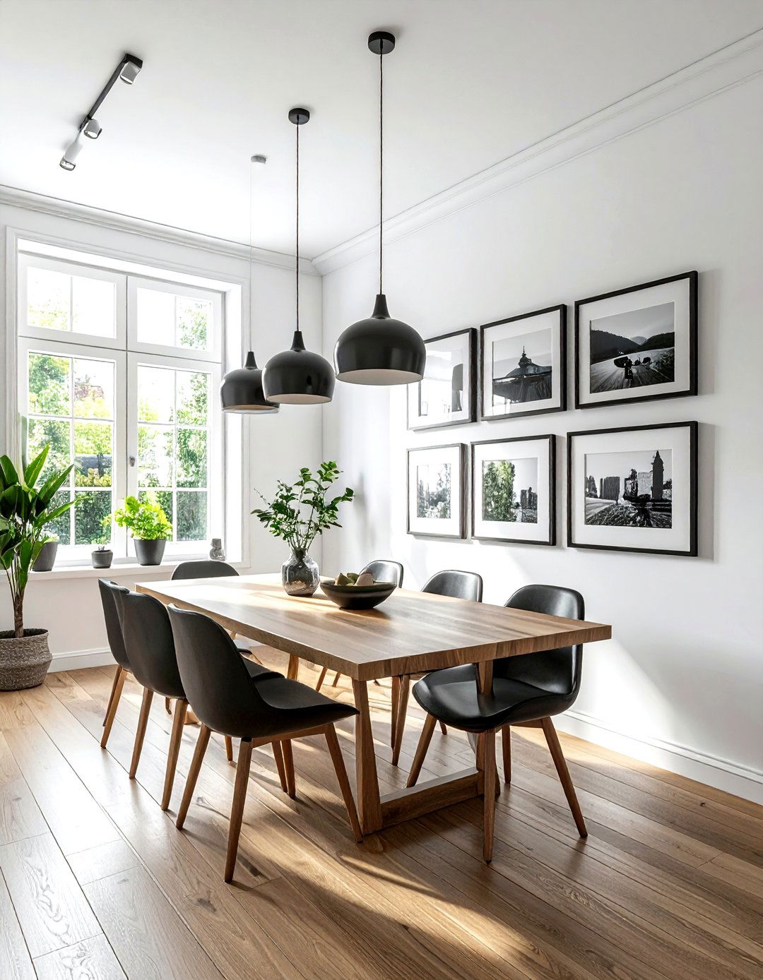 Gallery wall in dining room - 30 dining room design tips