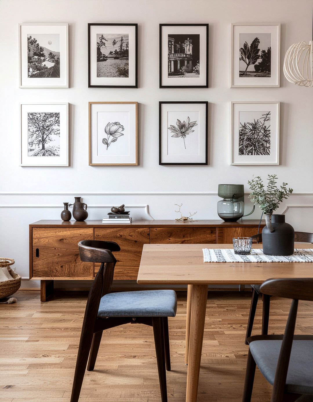 Gallery wall layout - 30 dining room wall decor ideas