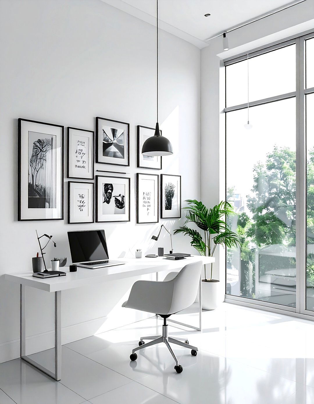 Gallery wall layout - 30 home office decor ideas