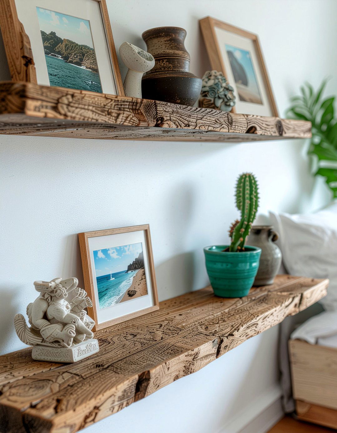 Gallery wall ledge shelf - 30 bedroom ledge shelves