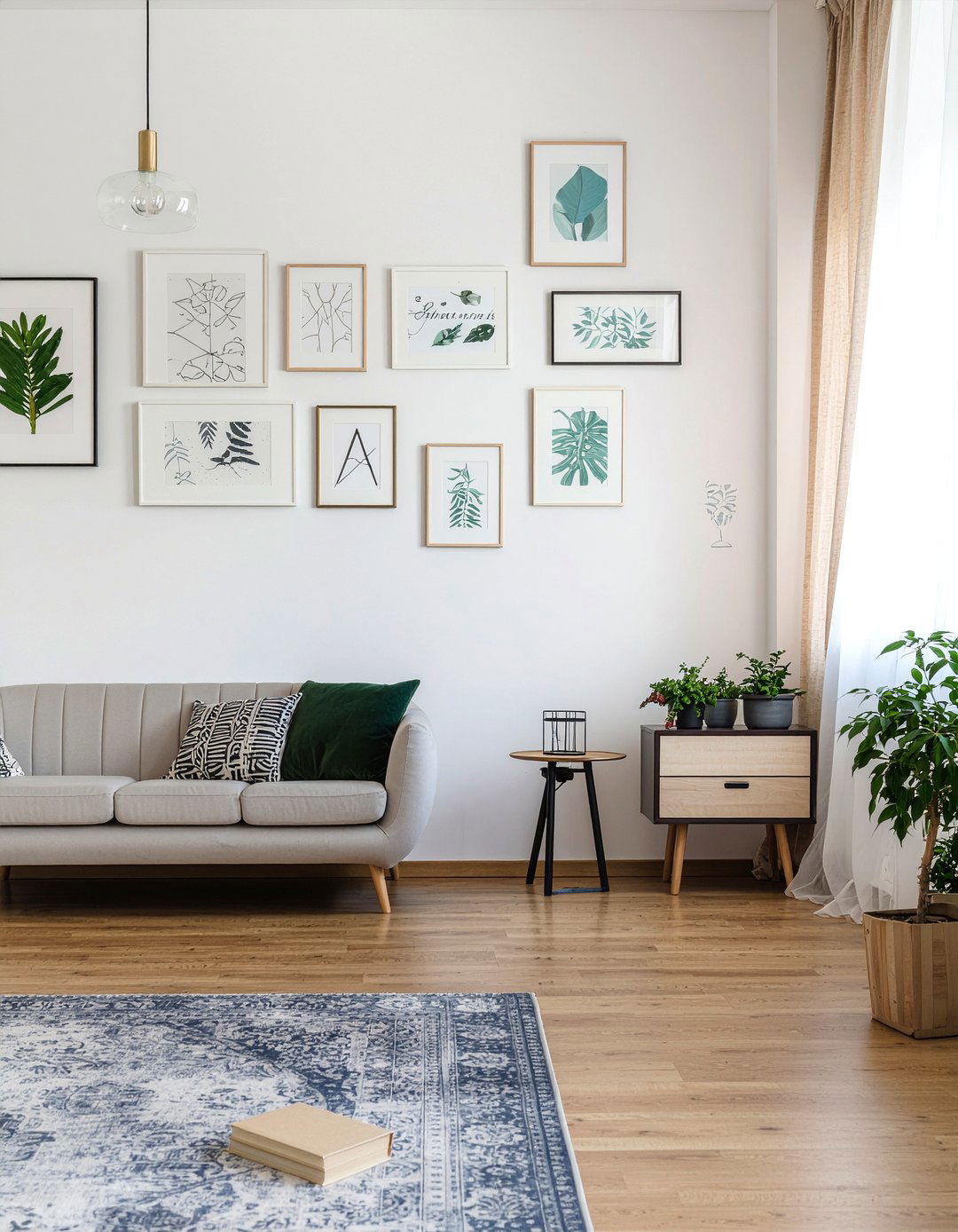 Gallery wall living room - 30 modern living room ideas