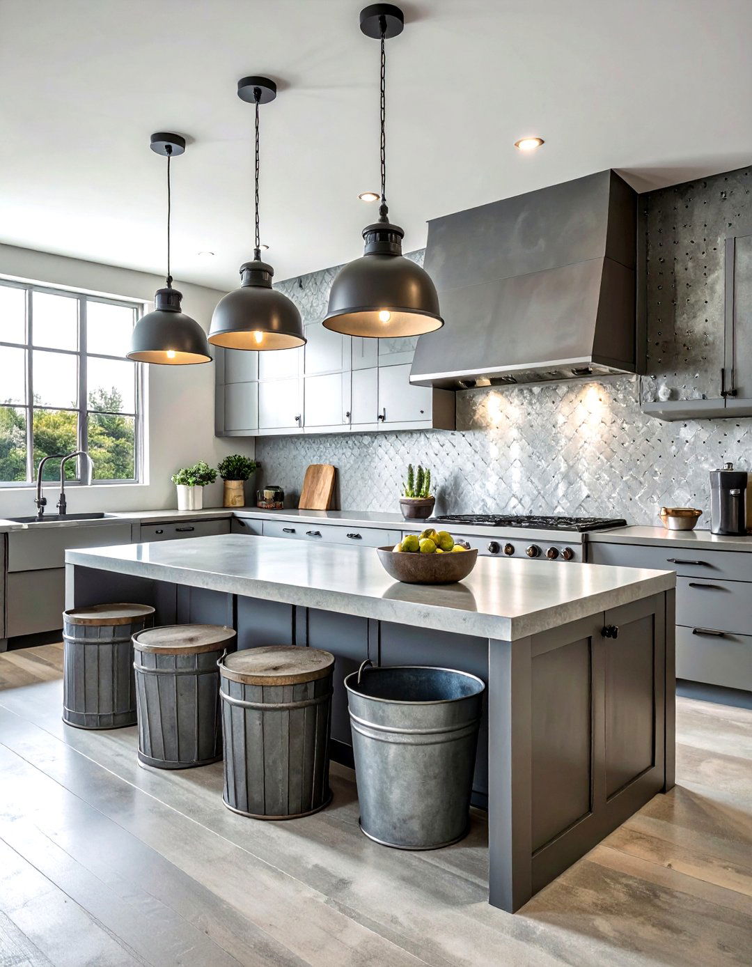 Galvanized Steel Kitchen - 30 metal kitchen ideas