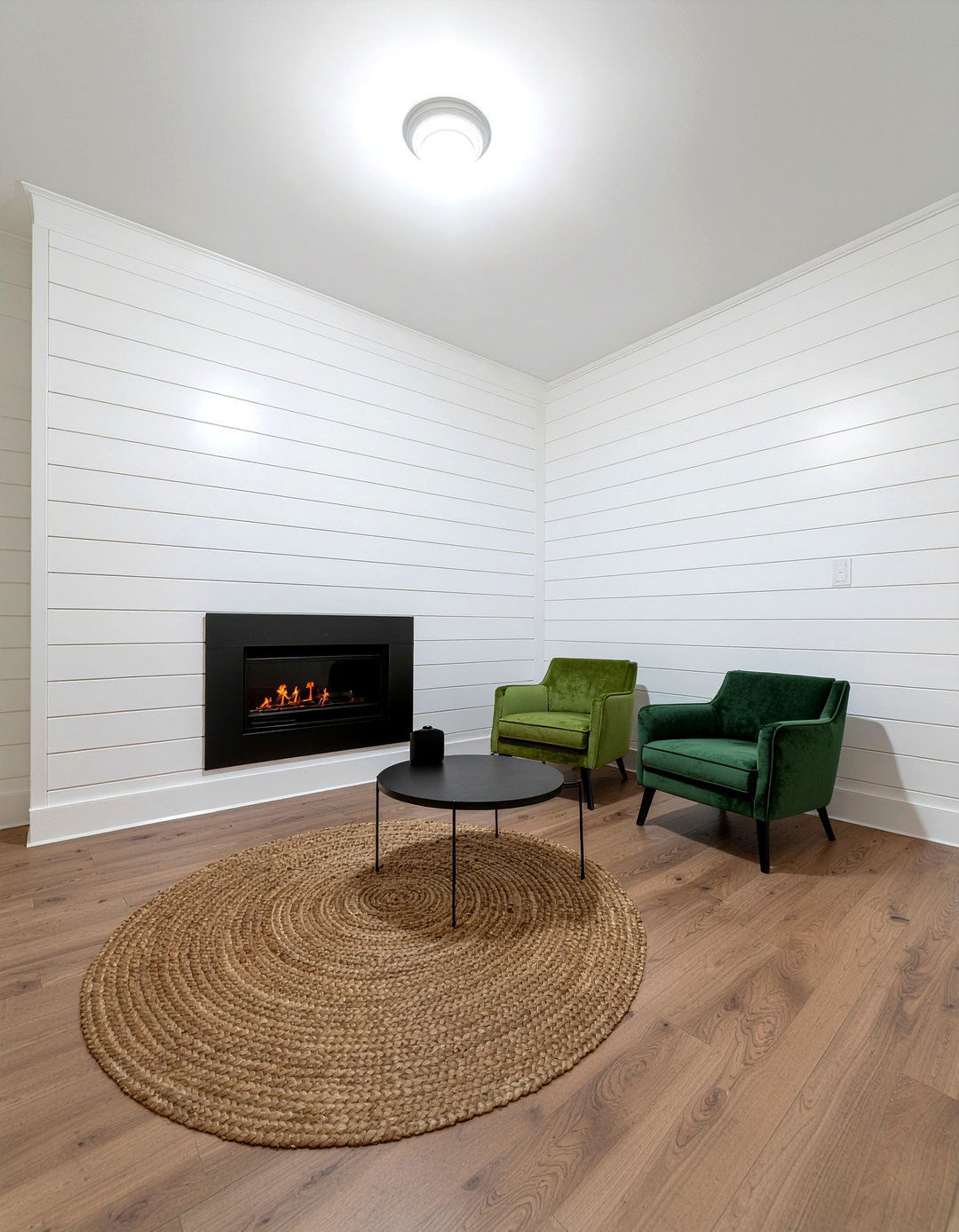 Garage living room with fireplace - 30 converted garage living room ideas