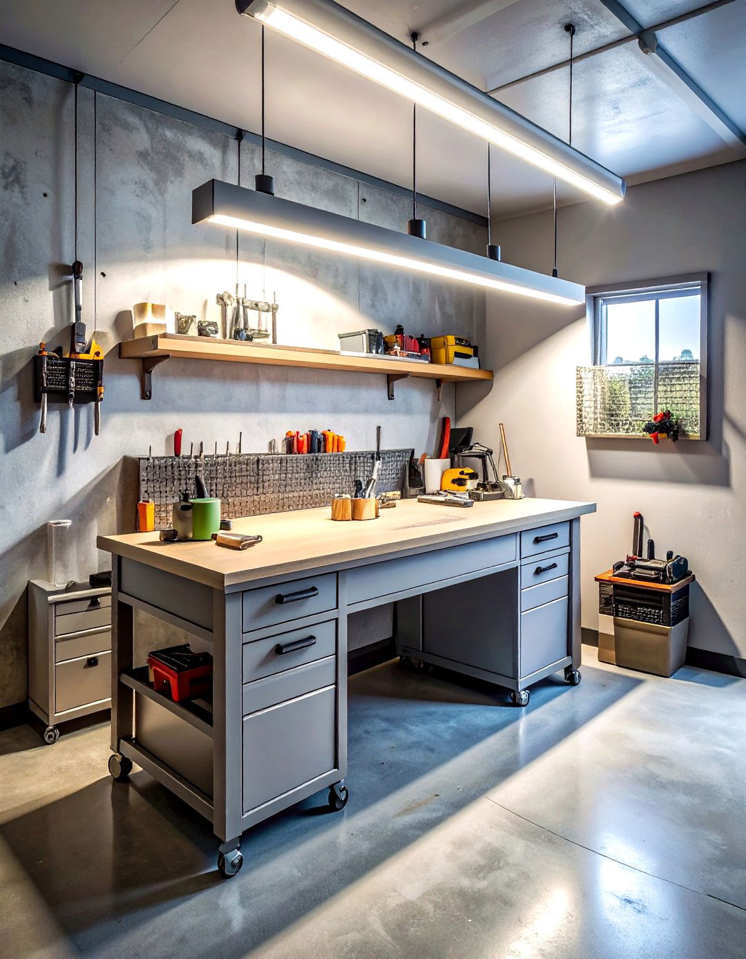 Garage workbench lights - 30 LED light decor ideas