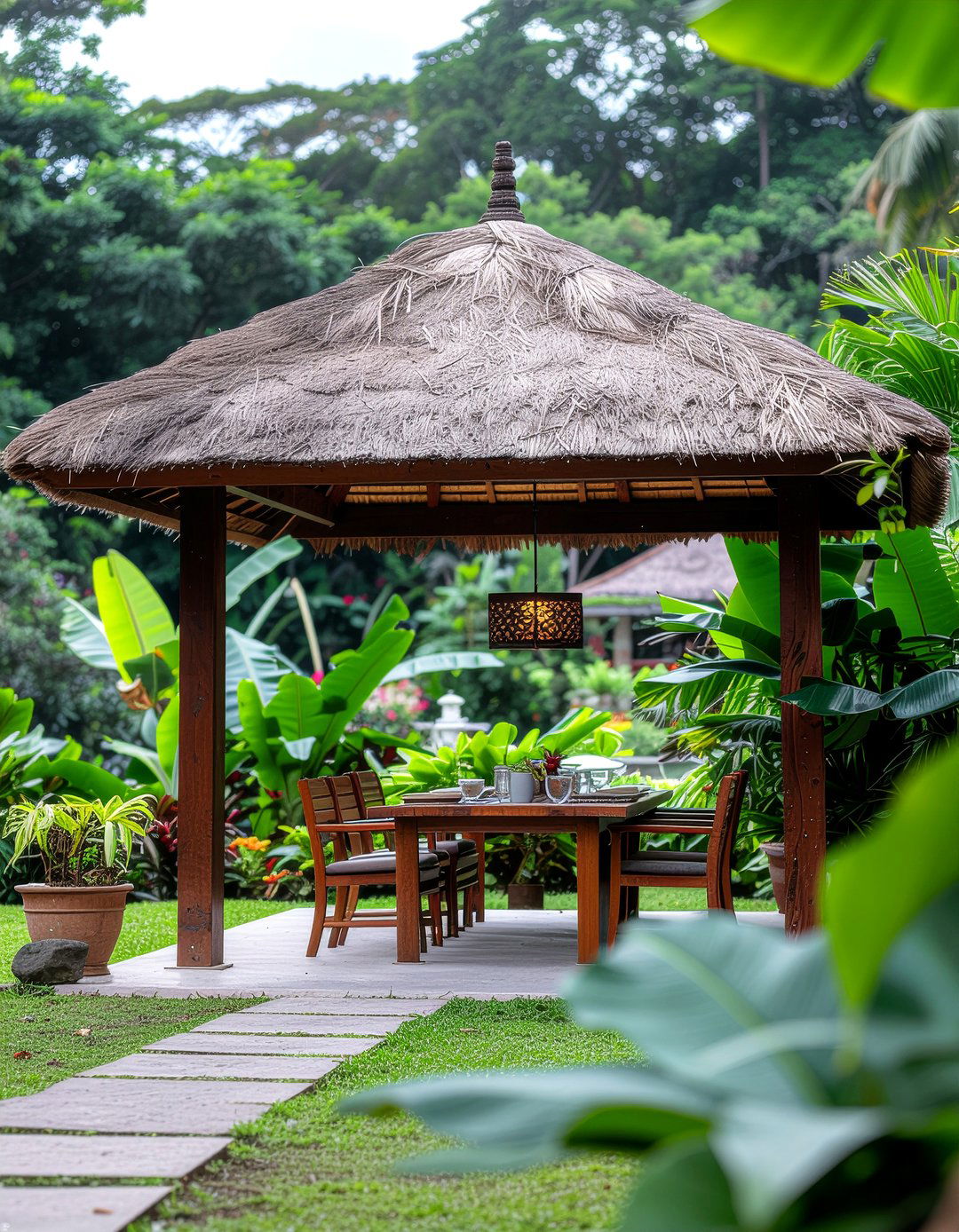 Garden Dining Pavilion - 30 Balinese dining room ideas