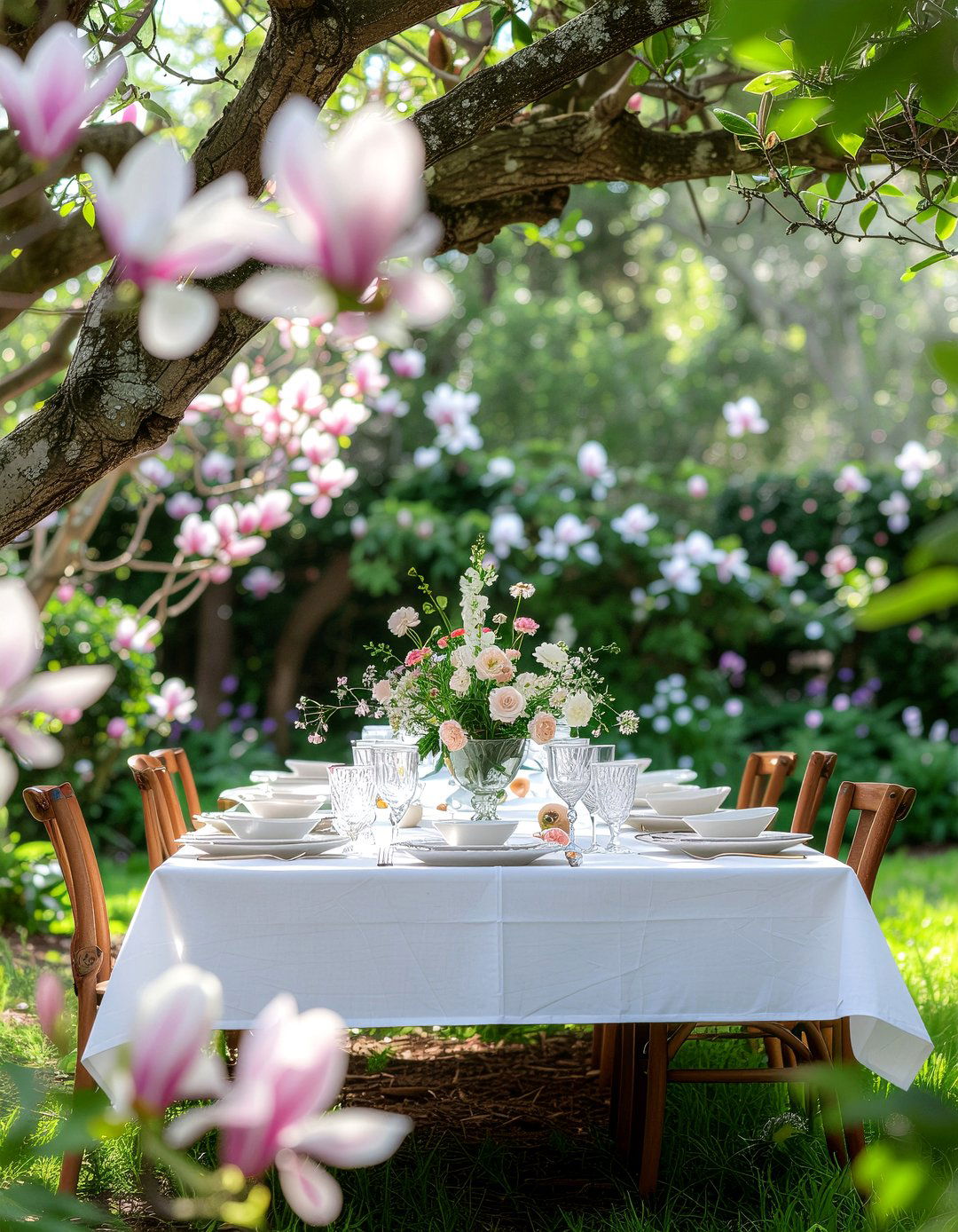Garden Party Table Arrangement - 30 outdoor dining ideas