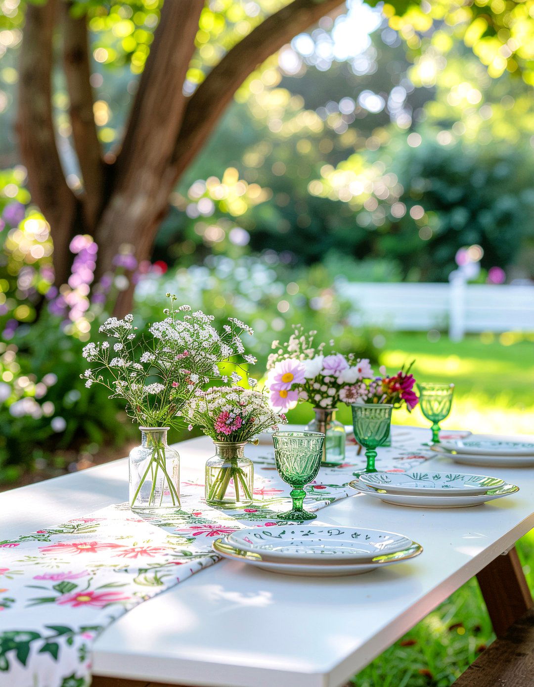 Garden Party Table - 30 dining room table setting ideas