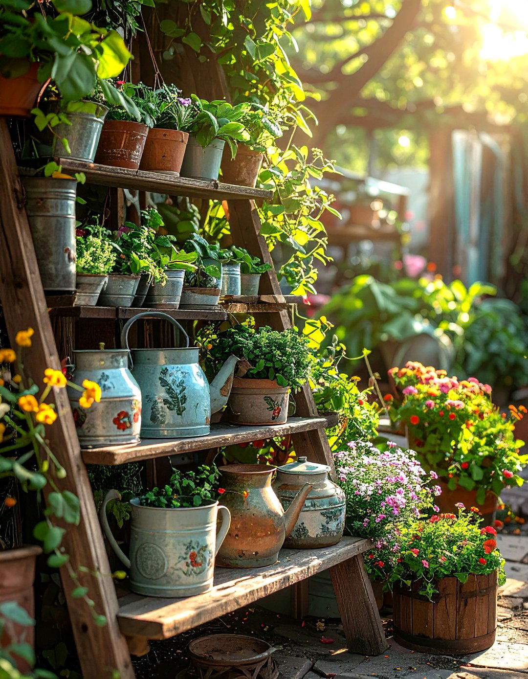 Garden Plant Display - 30 thrift store decor ideas