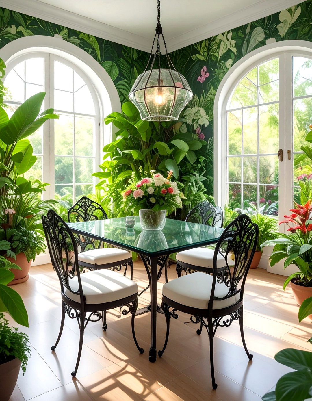Garden Style Dining Room - 30 floral dining room ideas
