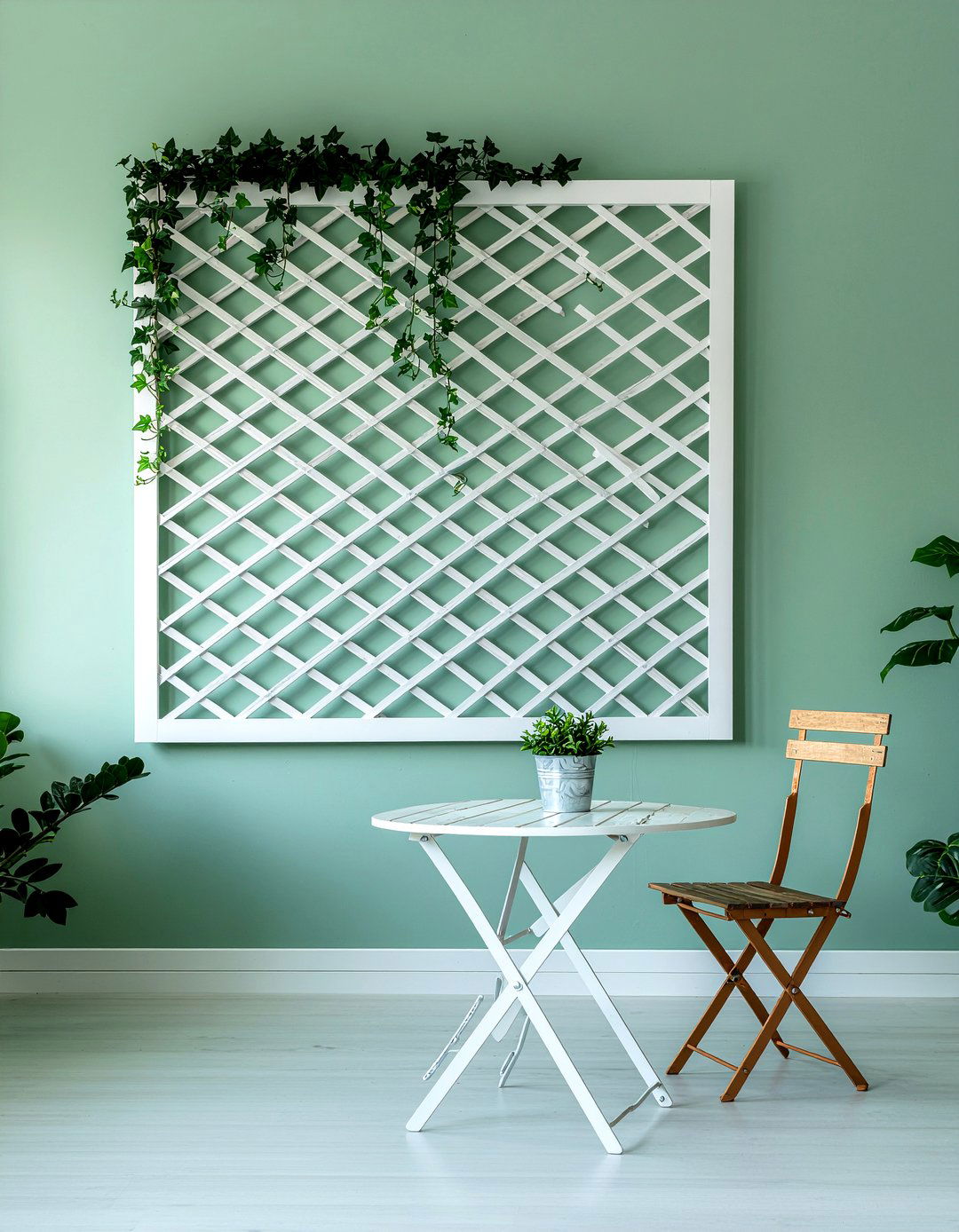 Garden Trellis Wall - 30 garden-inspired dining room ideas