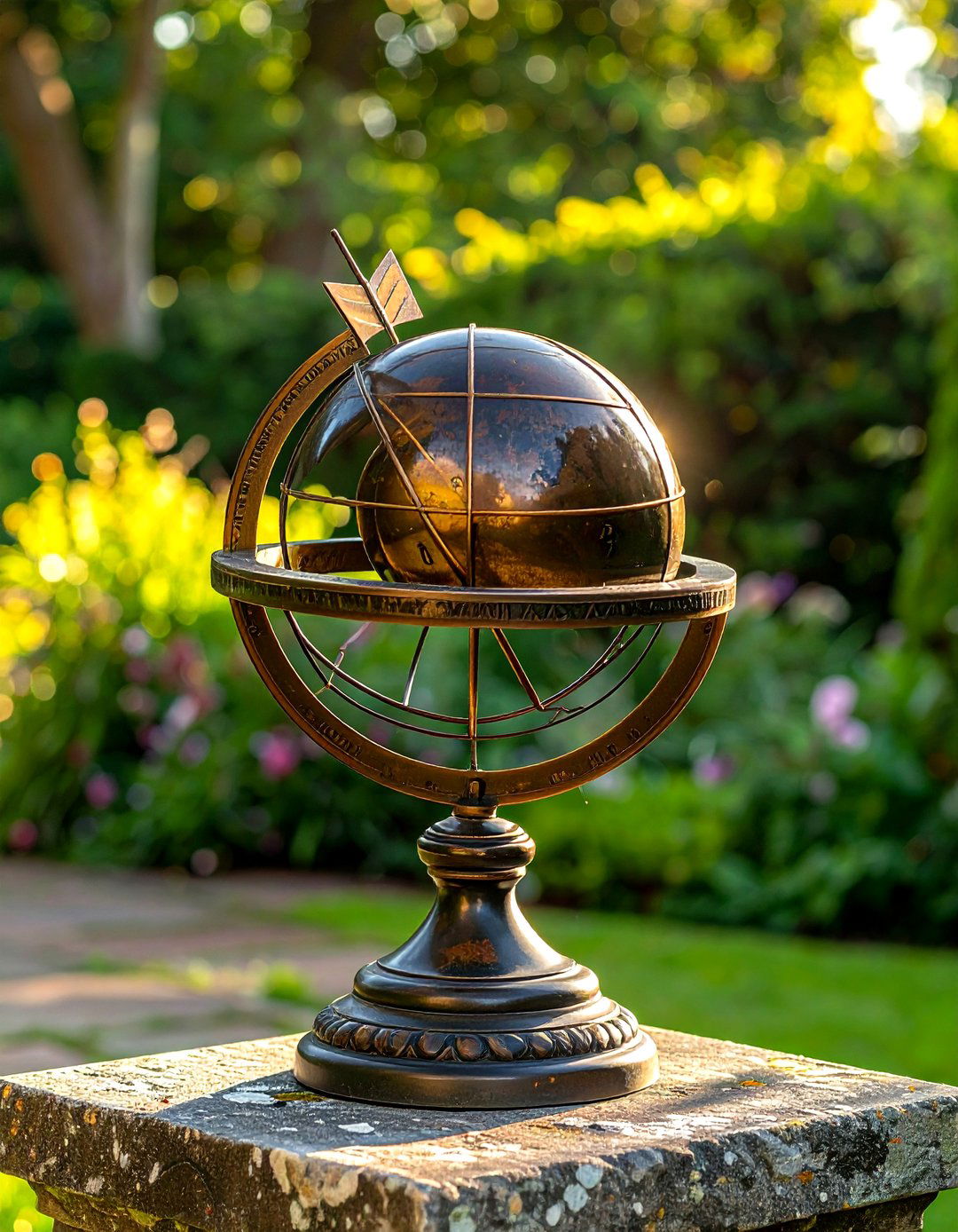 Garden armillary sphere - 30 sphere decor ideas