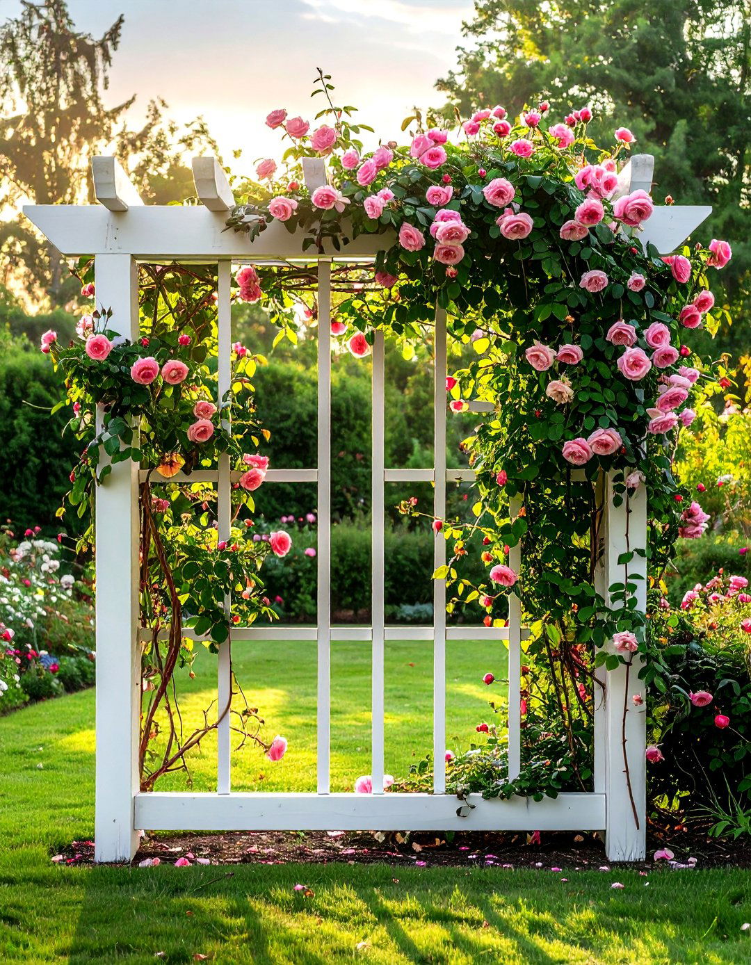 Garden trellis panel - 30 garden decor ideas