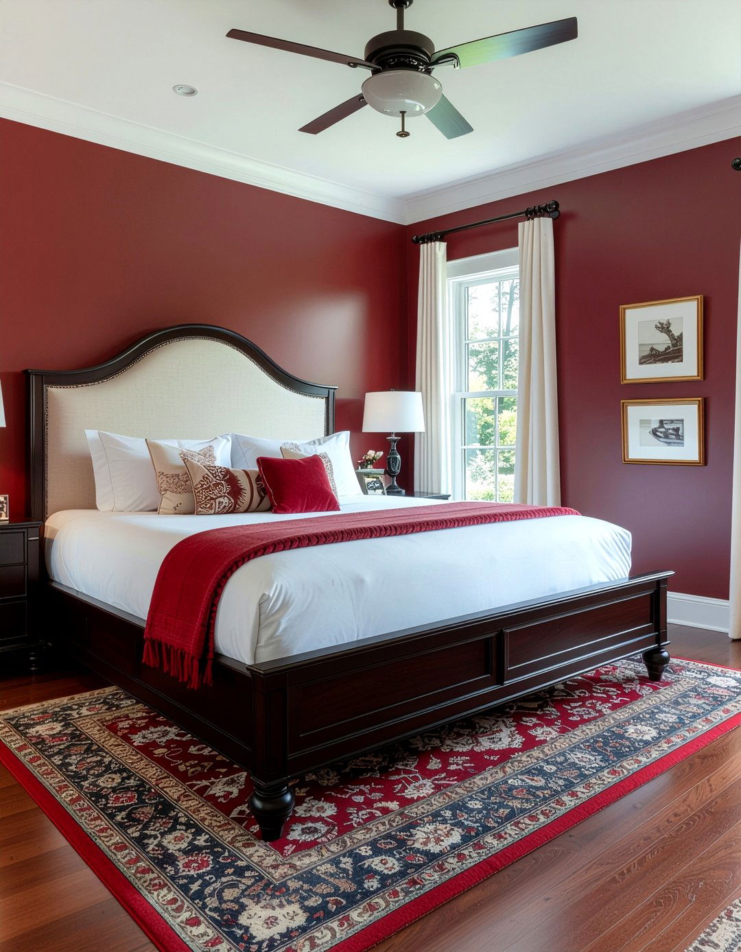 Garnet red bedroom - 30 jewel toned bedroom ideas