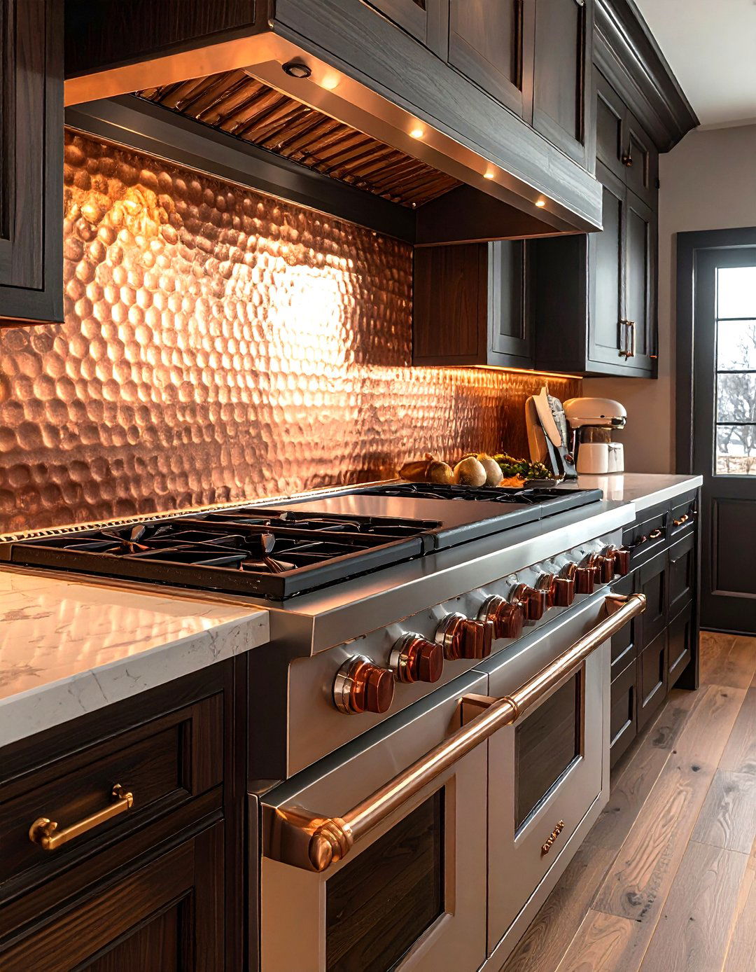 Gas Cooktop With Copper Accents - 30 gas cooktop kitchen ideas