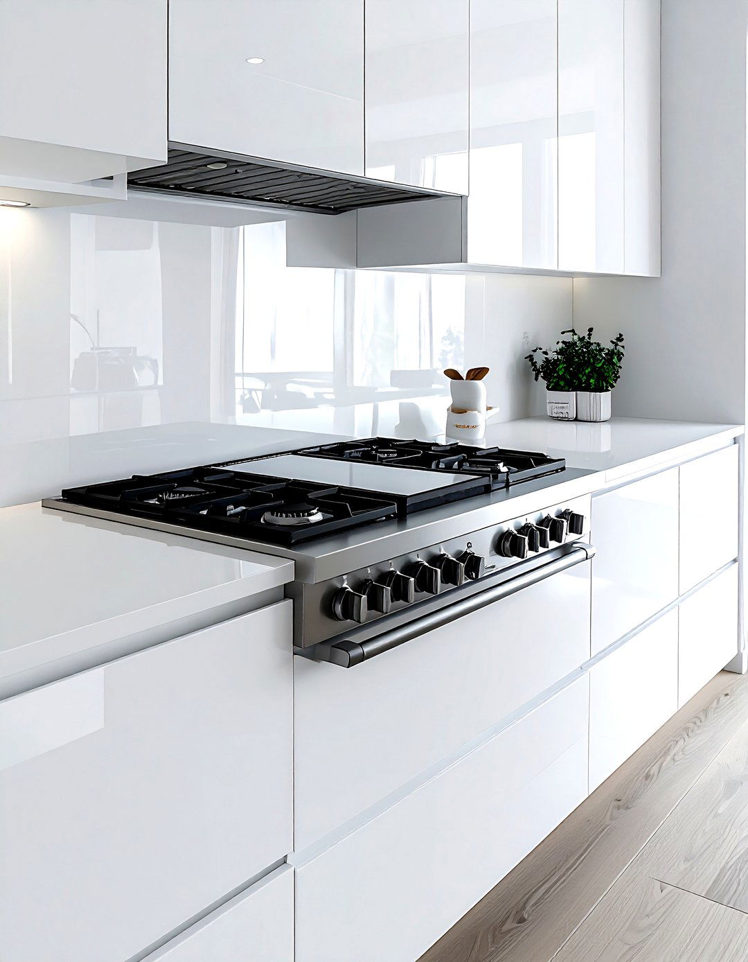 Gas Cooktop With Glass Backsplash - 30 gas cooktop kitchen ideas