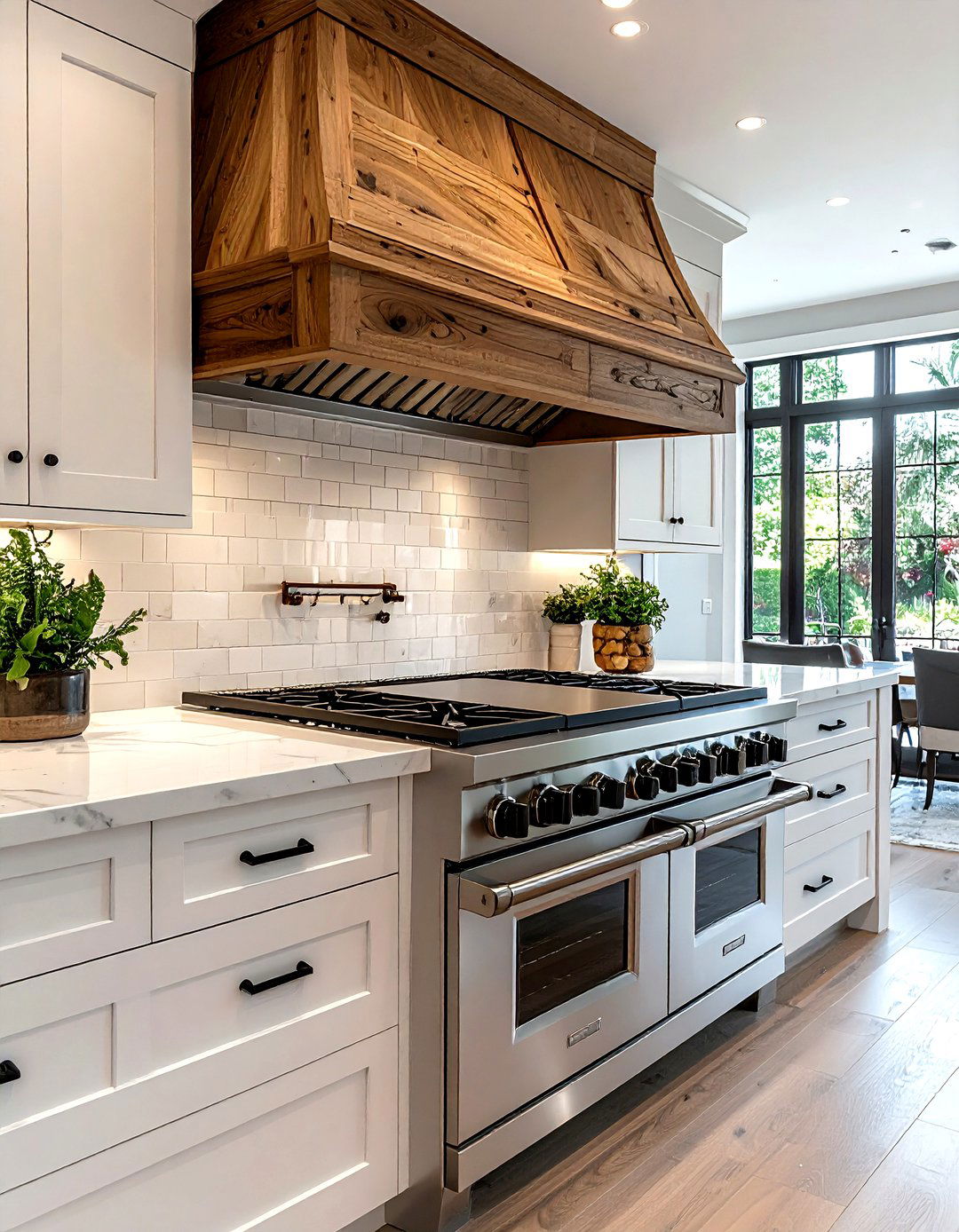 Gas Cooktop With Wood Hood - 30 gas cooktop kitchen ideas