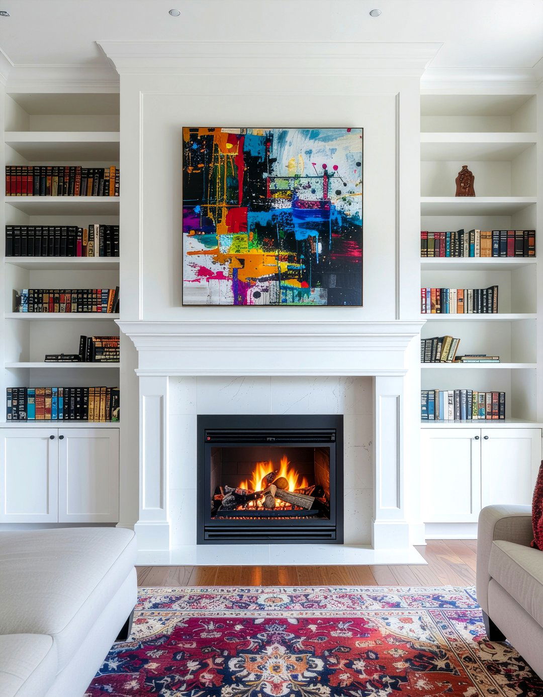 Gas Fireplace Built In Shelving - 30 living room gas fireplace ideas