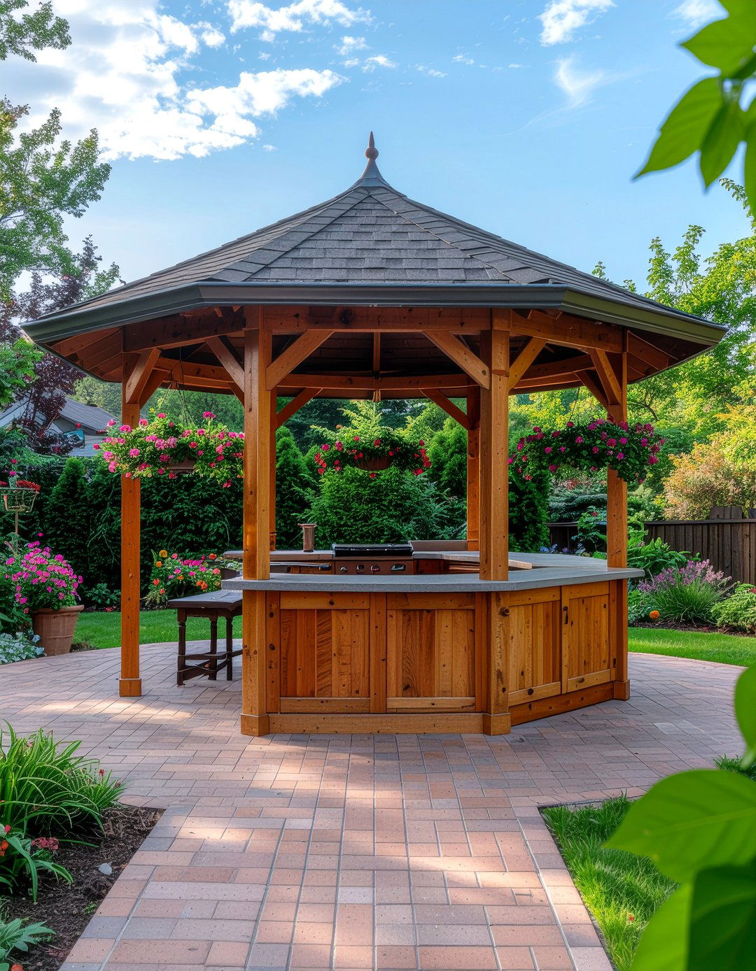 Gazebo Outdoor Kitchen - 30 covered outdoor kitchen ideas