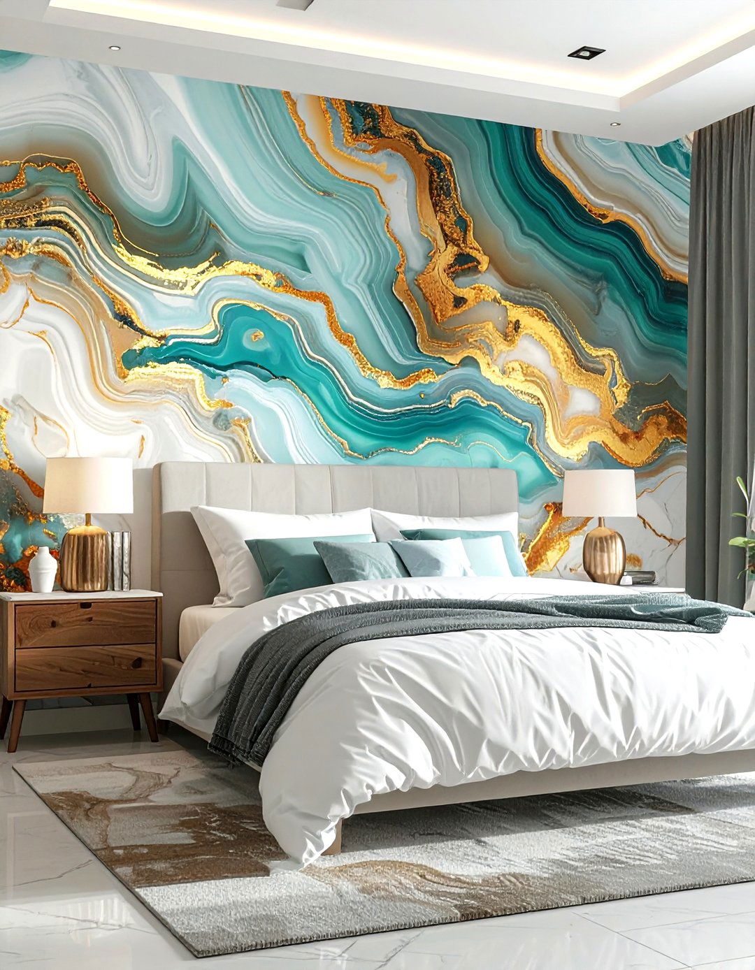 Geode Wallpaper Mural - 30 geode decor ideas