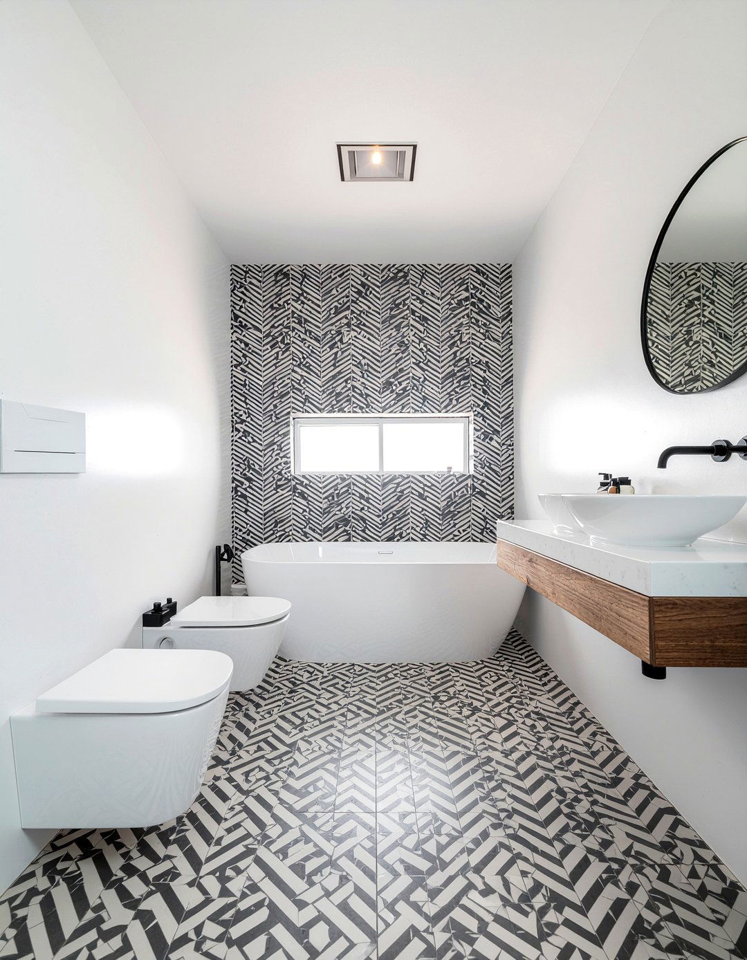 Geometric Bathroom Tile - 30 bathroom decor ideas