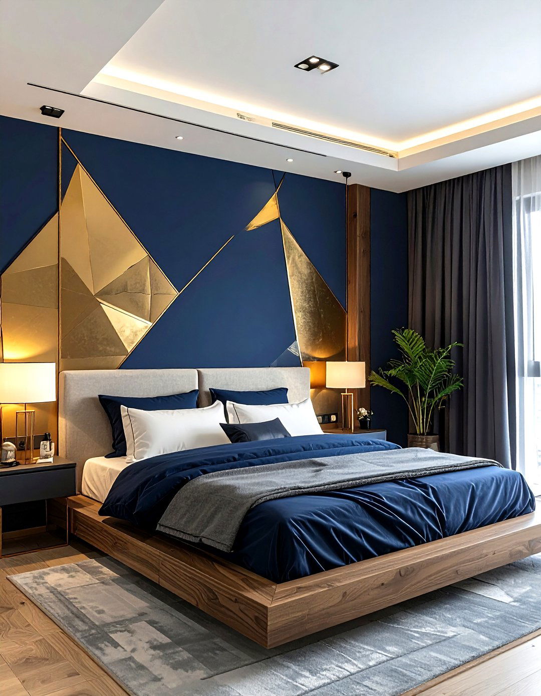 Geometric Bedroom Wallpaper - 30 accent wallpaper ideas