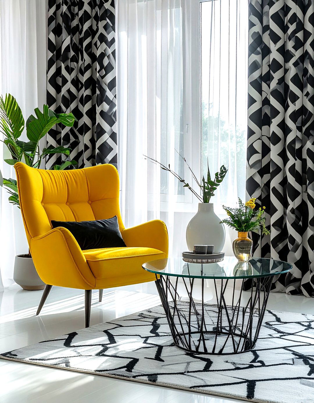Geometric Blackout Curtains - 30 living room blackout curtains