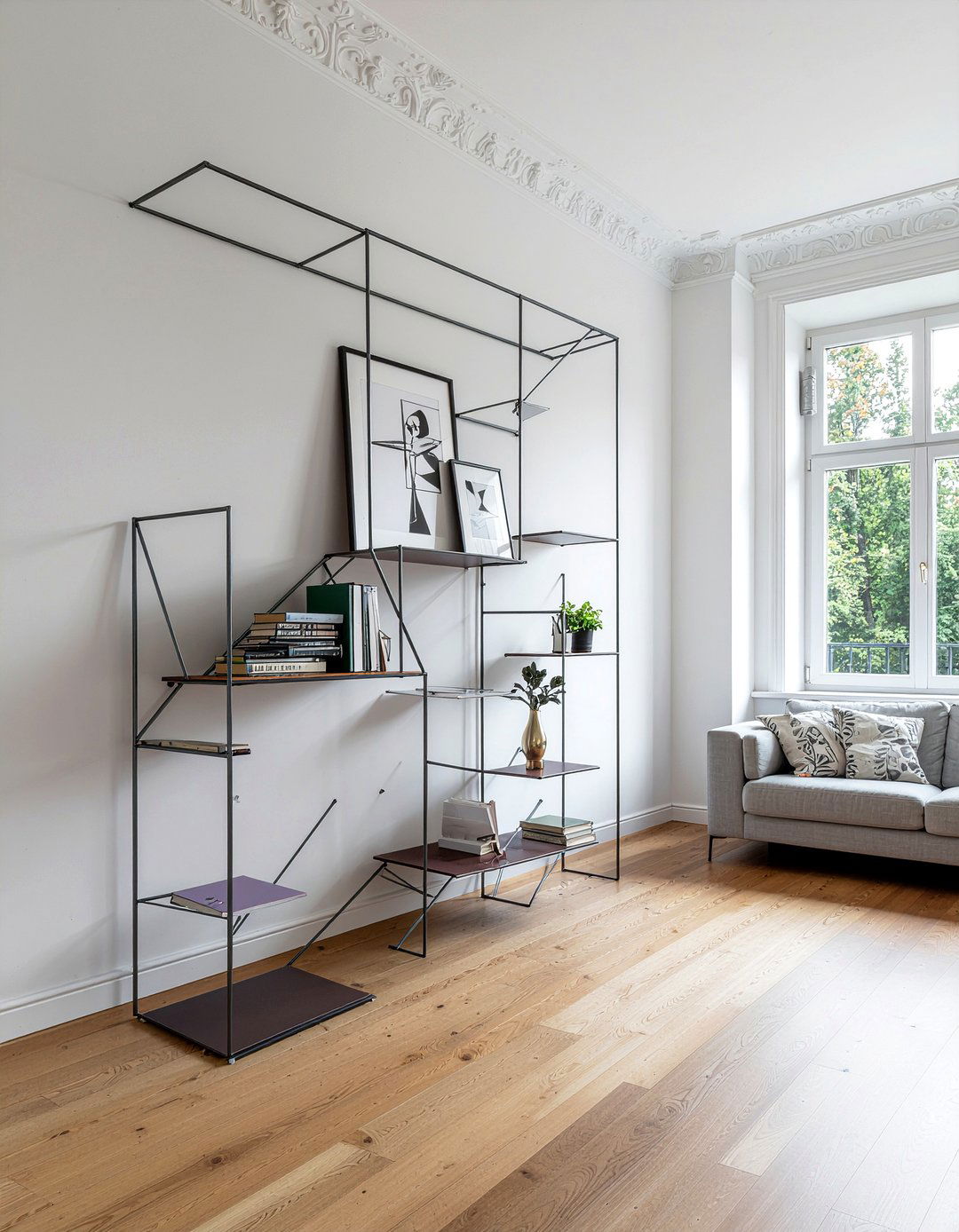 Geometric Bookshelf Partition - 30 living room bookshelf dividers