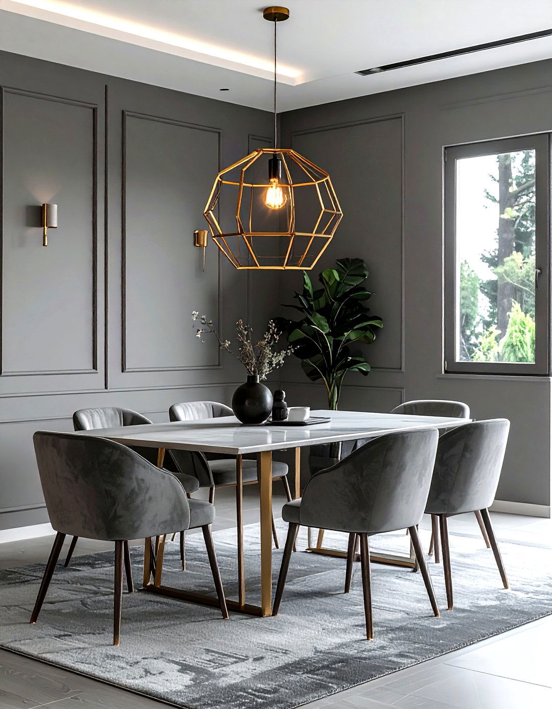 Geometric Cage Light - 30 dining room task lighting ideas