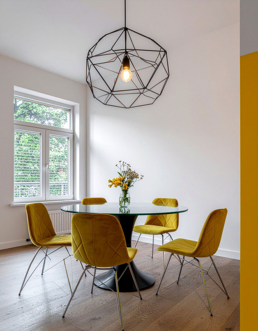 Geometric Cage Pendant - 30 modern chandelier dining room ideas