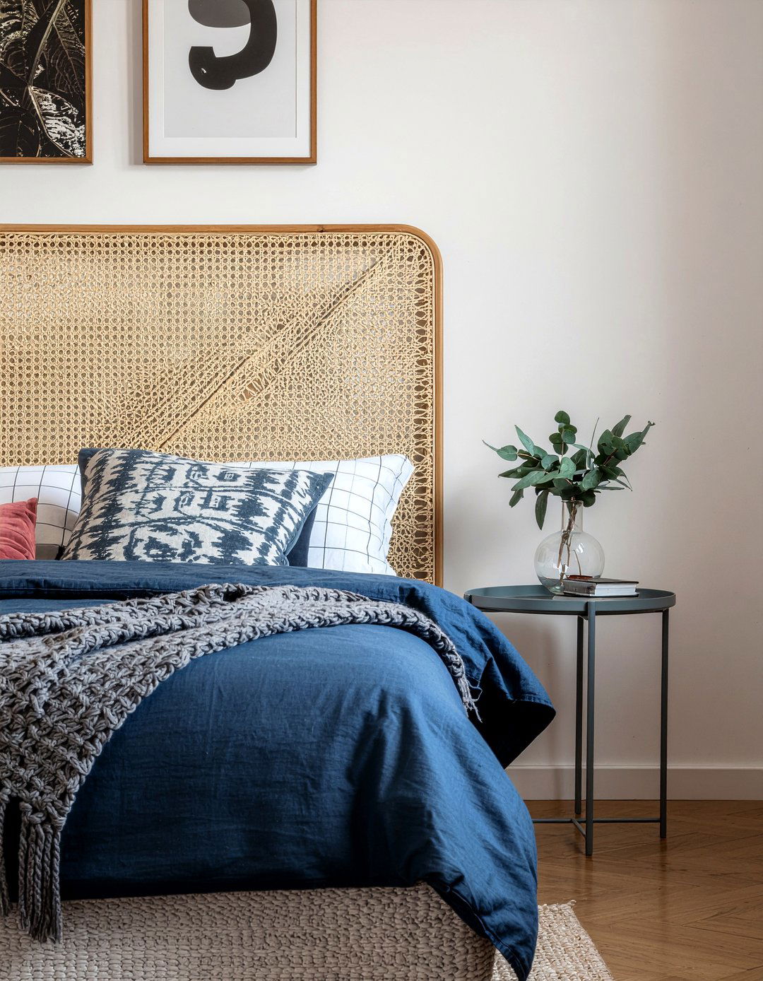 Geometric Cane Headboard - 30 bedroom cane headboards