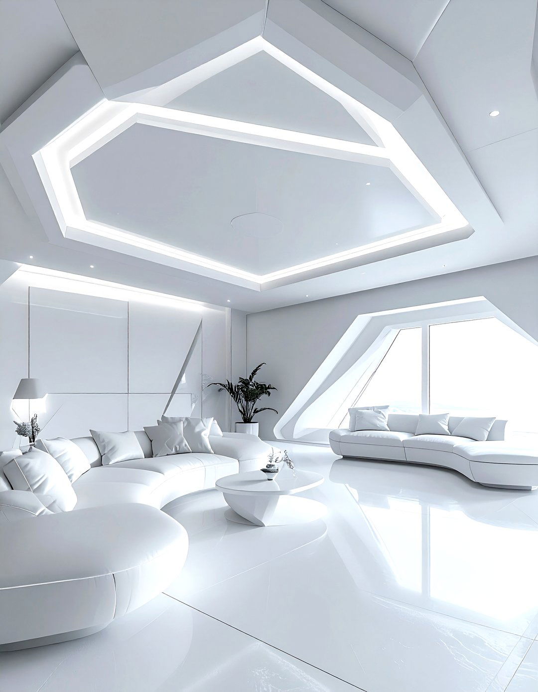 Geometric Ceiling - 30 living room ceiling designs