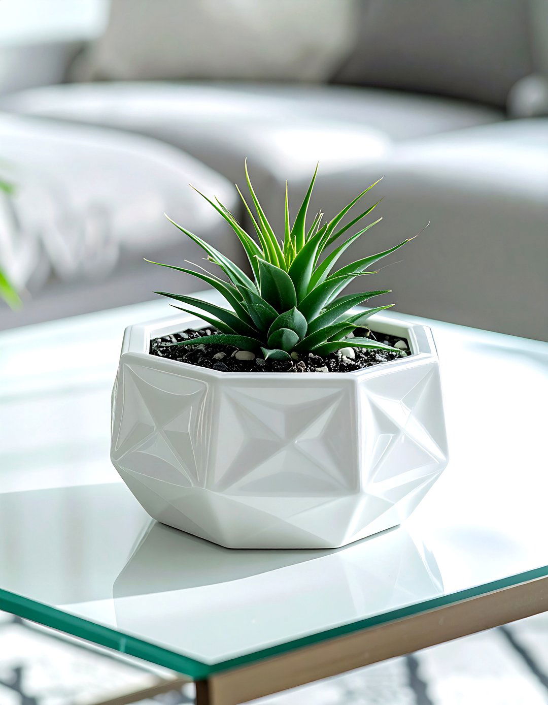 Geometric Ceramic Planter - 30 ceramic planter ideas
