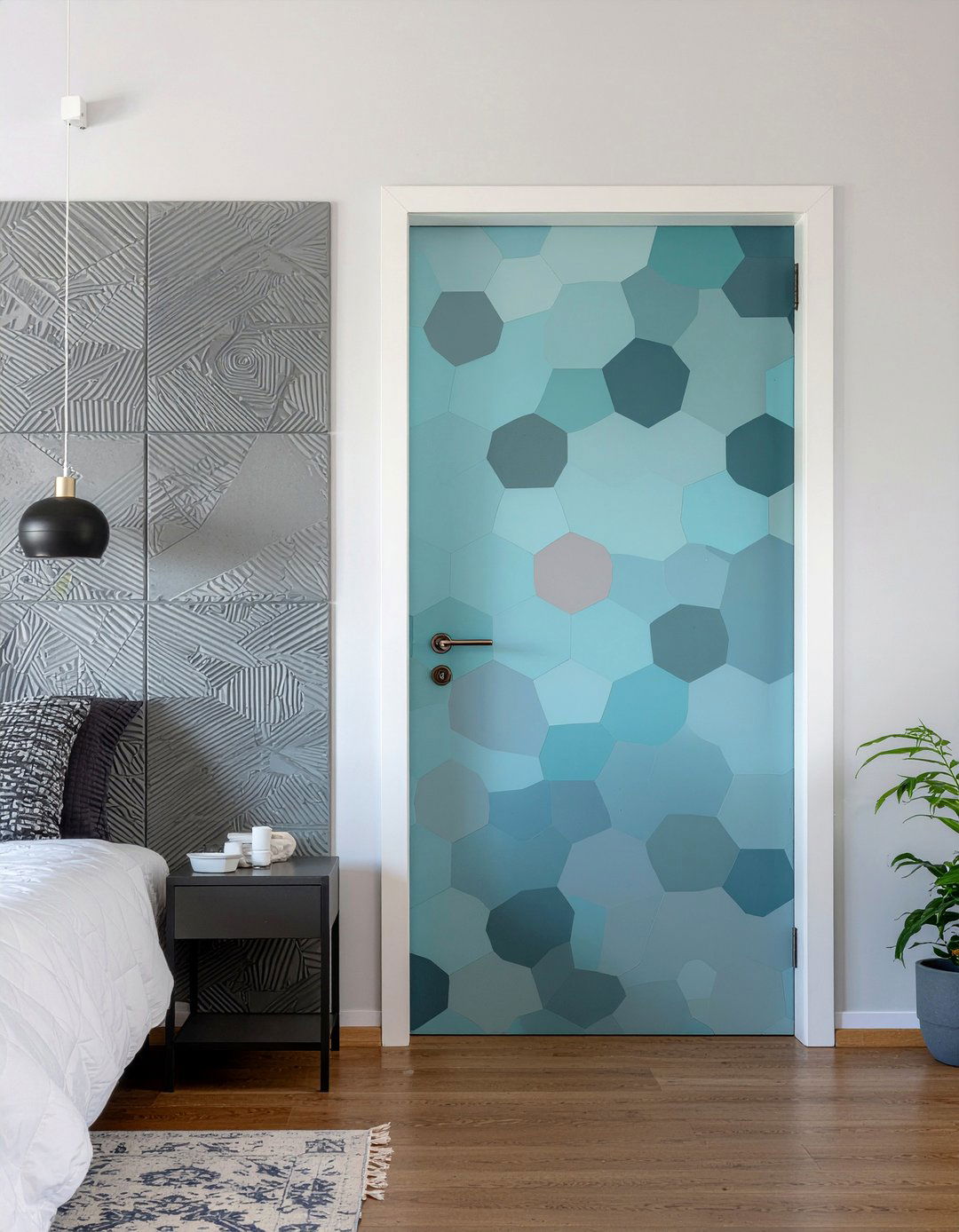 Geometric Door Panel - 30 bedroom door curtains