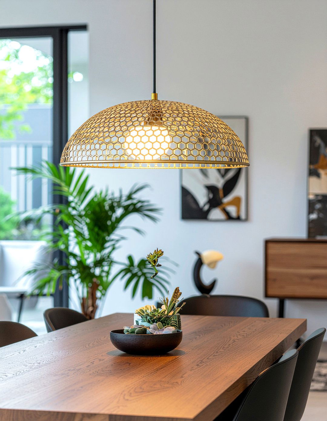 Geometric Drum Chandelier - 30 drum chandelier dining room ideas