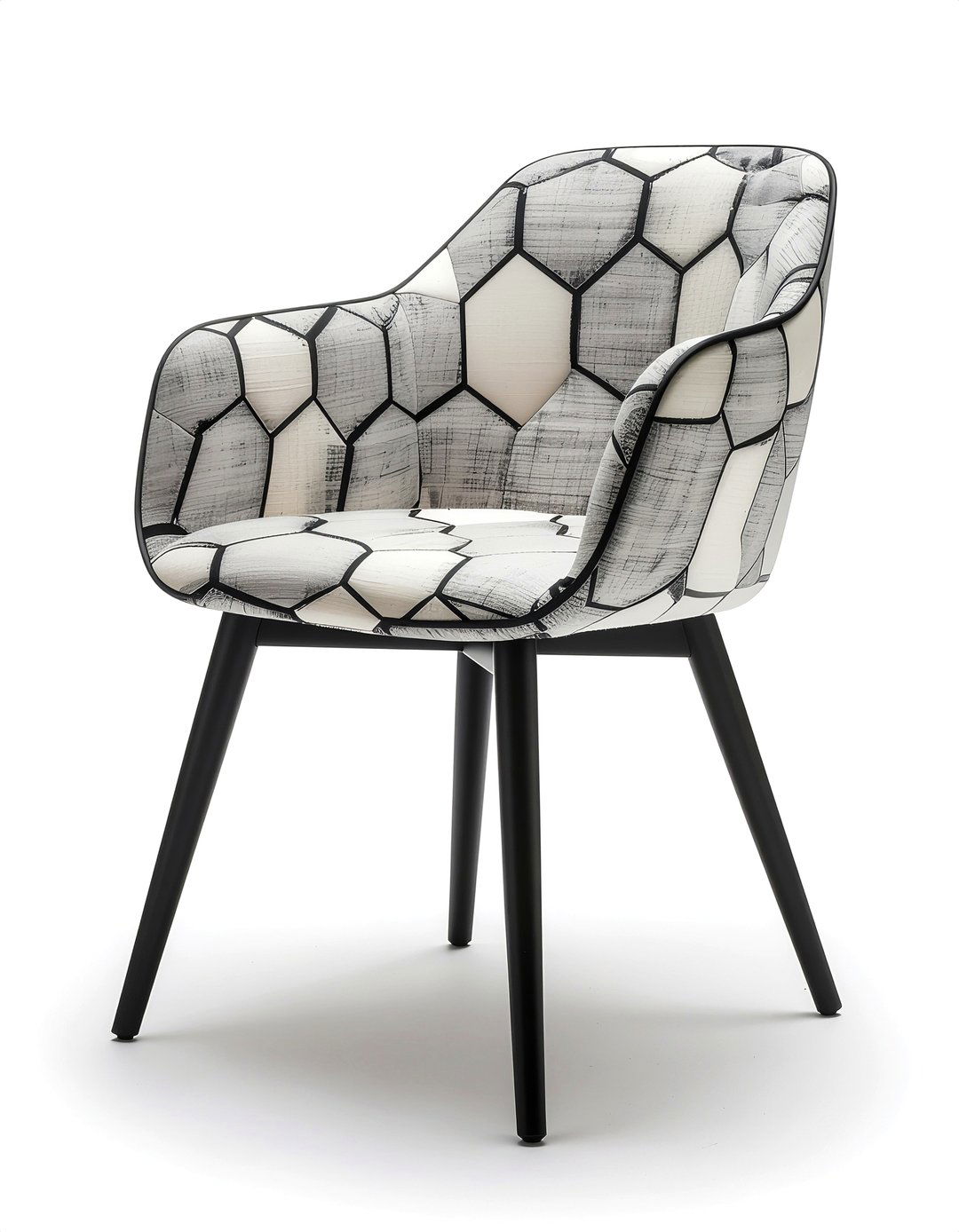Geometric Fabric Dining Chair - 30 fabric dining chair ideas