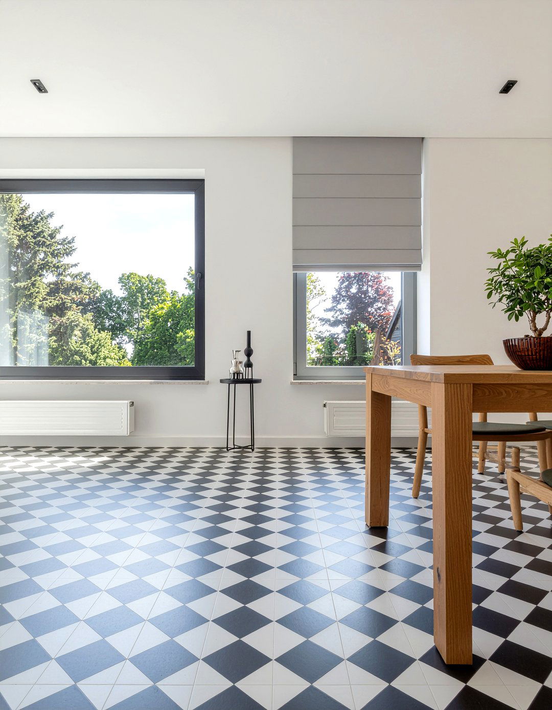 Geometric Floor Tiles - 30 daring dining room ideas