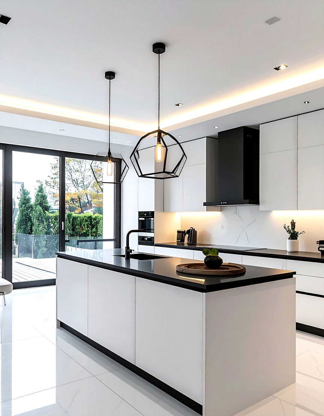 Geometric Flush Mount Light - 30 flush mount kitchen light ideas