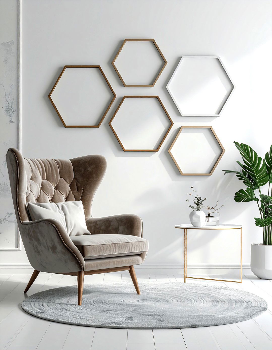 Geometric Frame Layout - 30 frame wall ideas