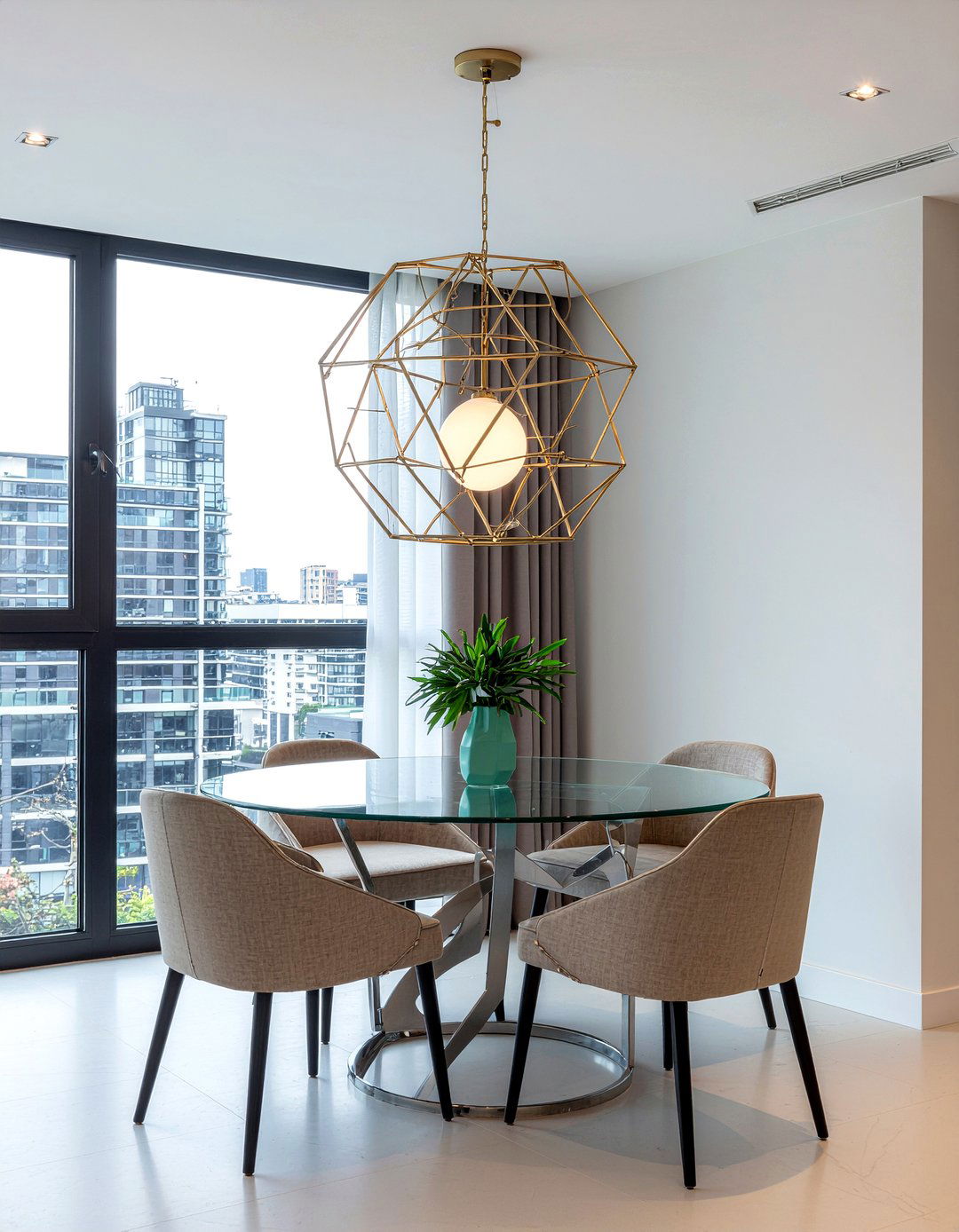 Geometric Globe Chandelier - 30 globe chandelier dining room ideas