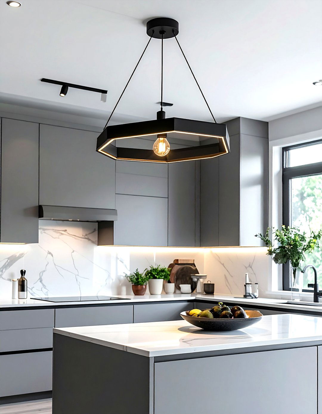 Geometric Kitchen Ceiling Light - 30 kitchen ceiling light ideas