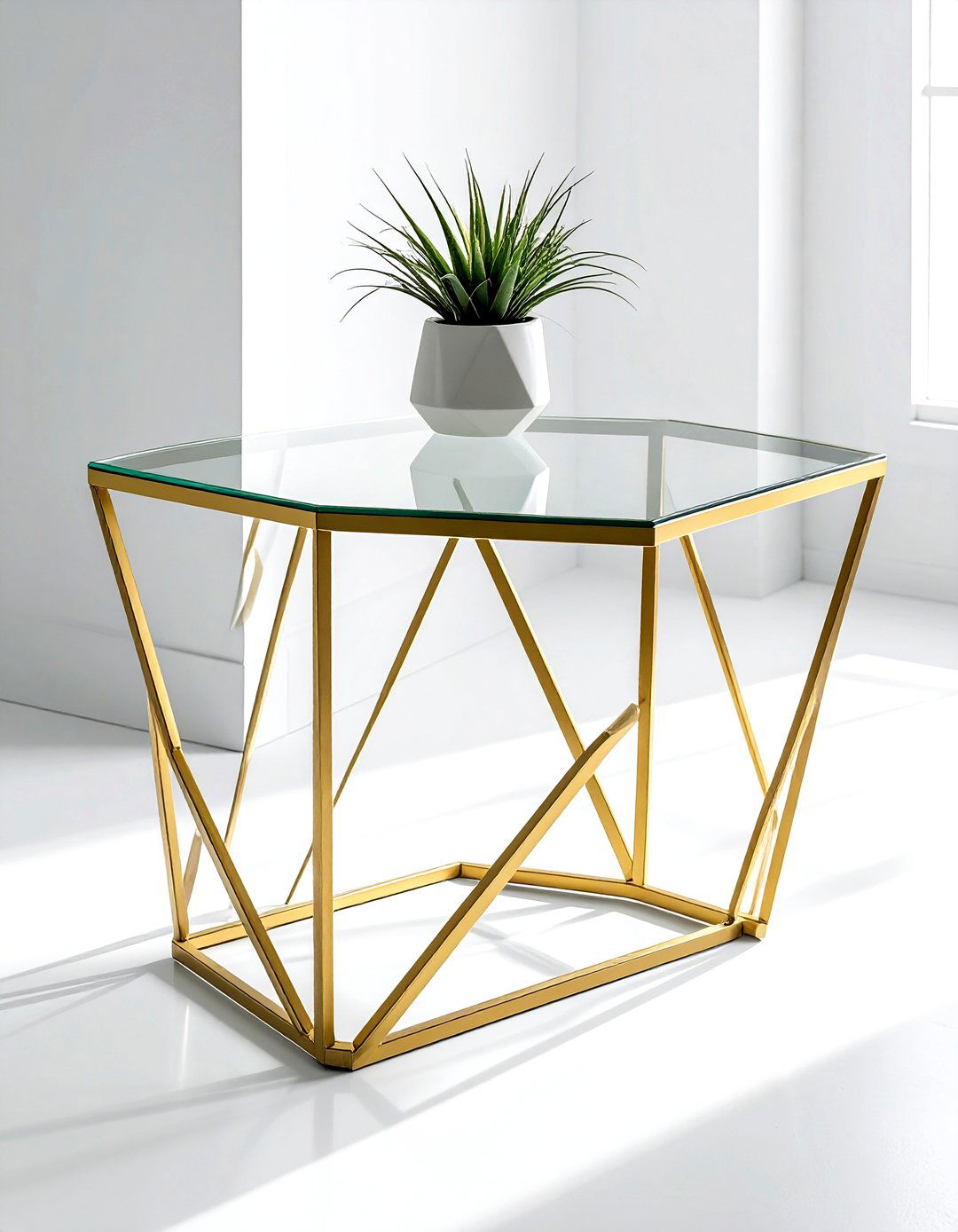 Geometric Metal C Table - 30 living room C-table ideas