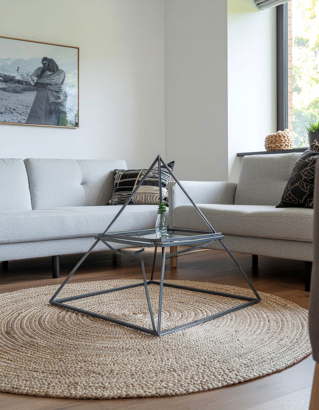 Geometric Metal Coffee Table - 30 living room metal coffee tables