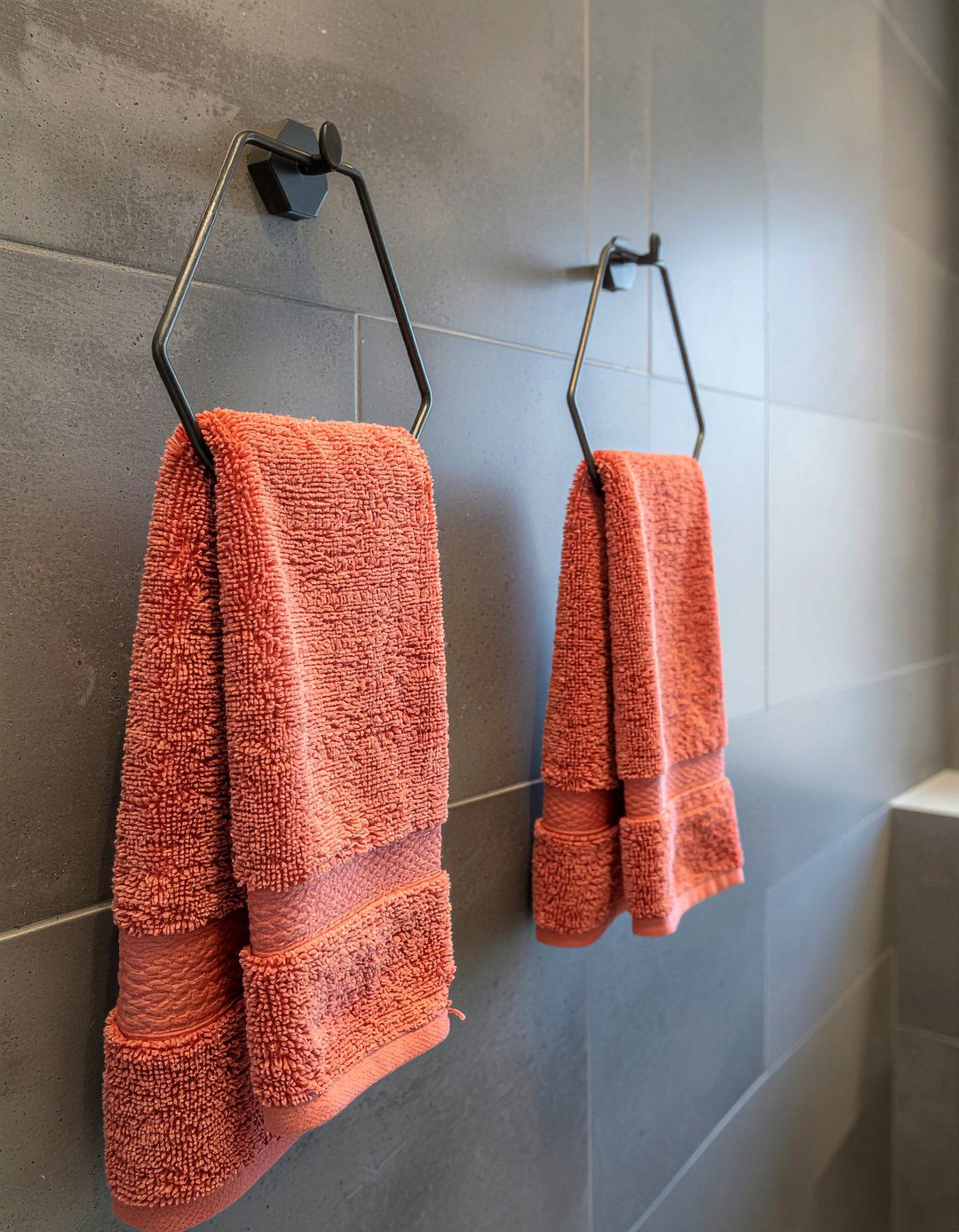 Geometric Metal Hook - 30 bathroom towel hook ideas